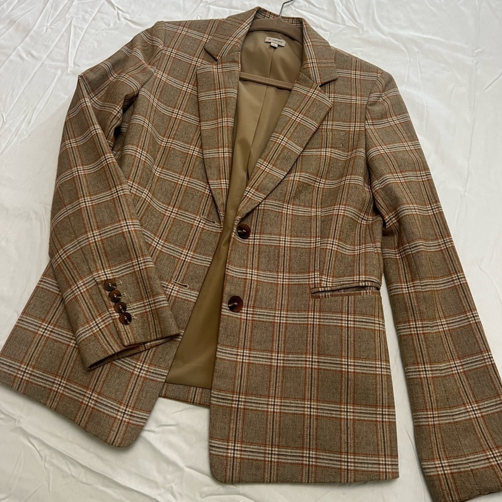 Daniel Cremieux plaid brown Blazer